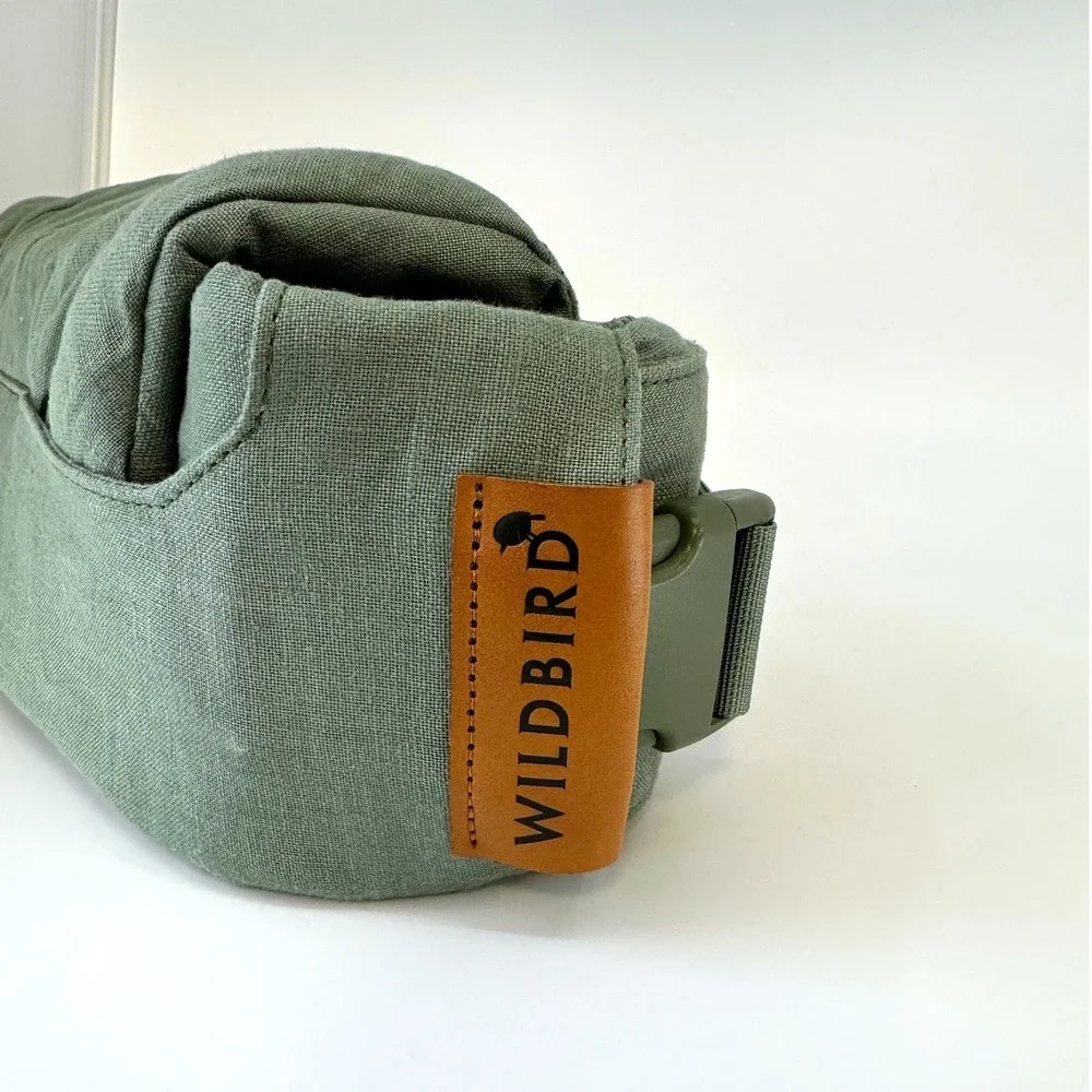 Wildbird Aerial Buckle Carrier Acadian Green Linen Adjustable XS-XL NWOT